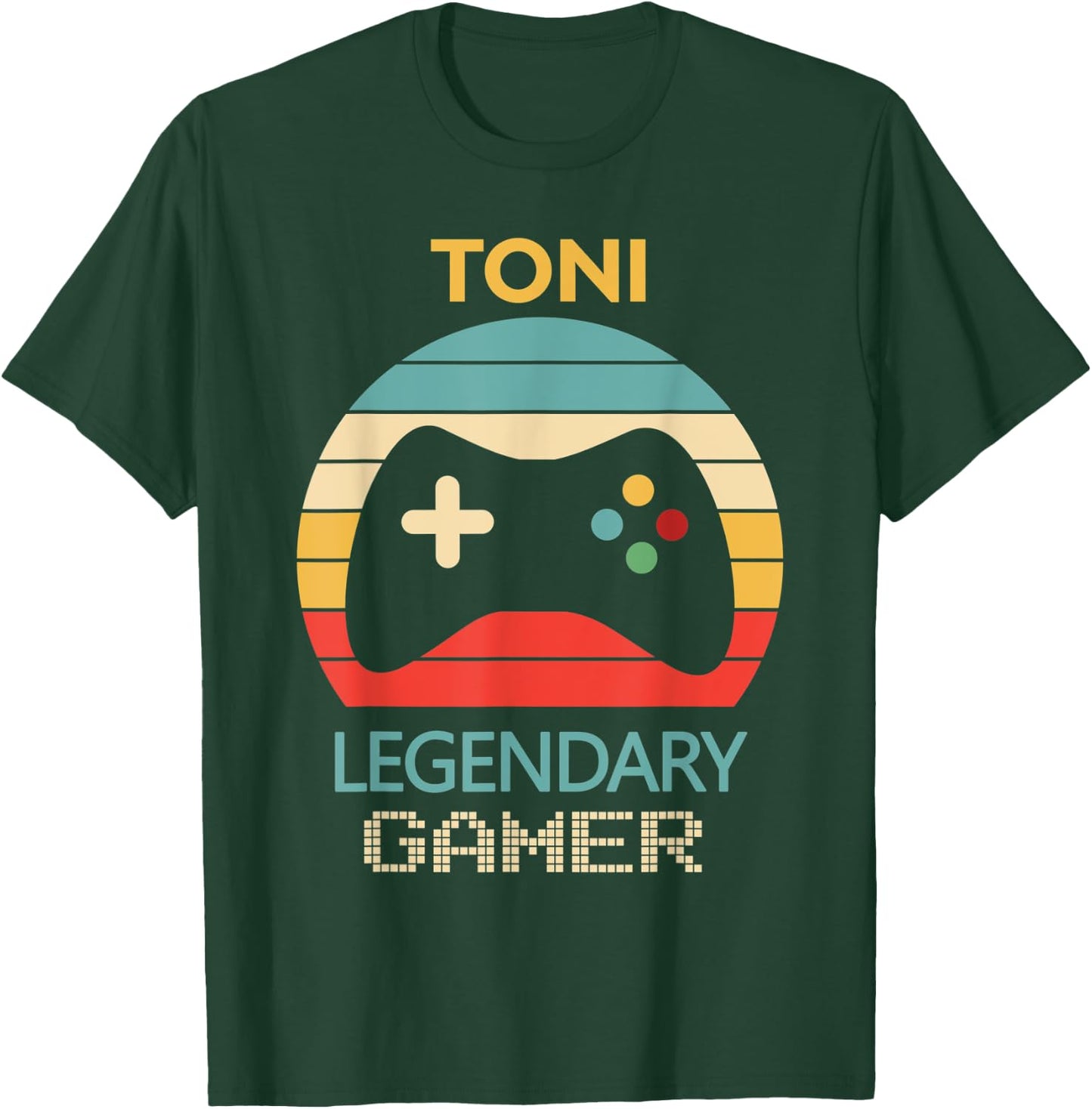 Toni Name Gift - Gamer Girl Personalized Legendary Gamer T-Shirt - T-Shirt | Forest