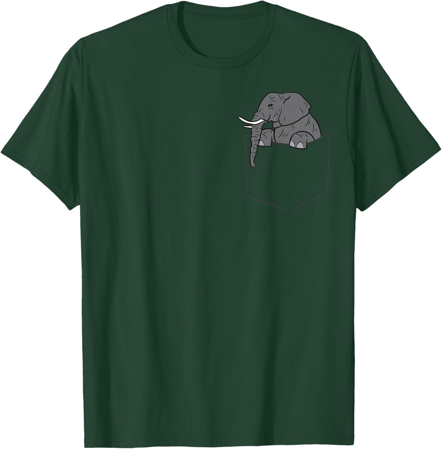 Elephant in A Pocket Funny Pocket Elephant T-Shirt - T-Shirt | Forest