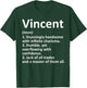 Custom Men Name Meaning Boy Christmas Father's Day Vincent Definition Personalized Name Funny Birthday Gift T-Shirt - T-Shirt | Forest