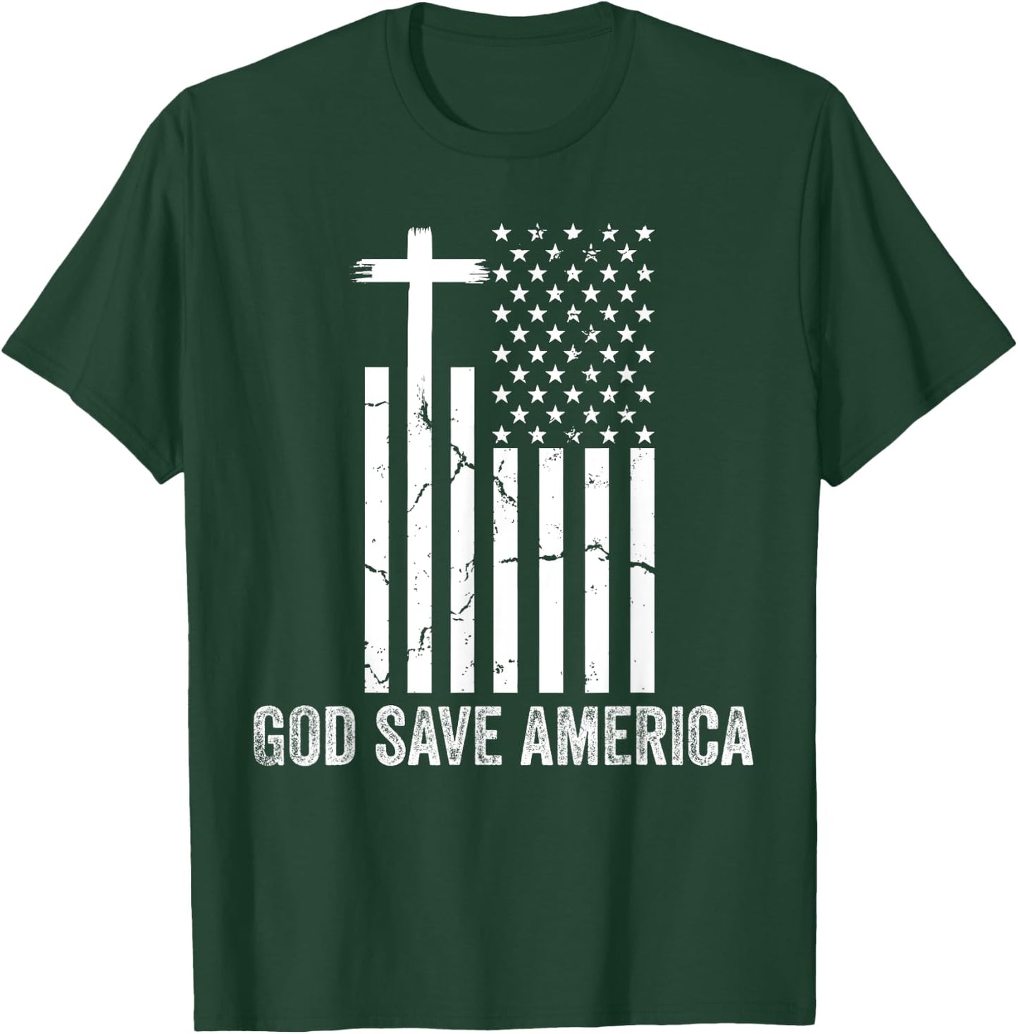 God Save America Shirt,Jesus Christ Saves USA,American Flag T-Shirt - T-Shirt | Forest