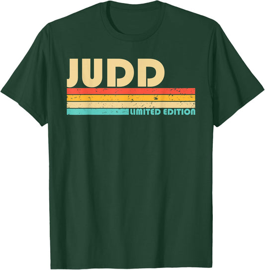 JUDD Surname Funny Retro Vintage 80s 90s Birthday Reunion T-Shirt - T-Shirt | Forest