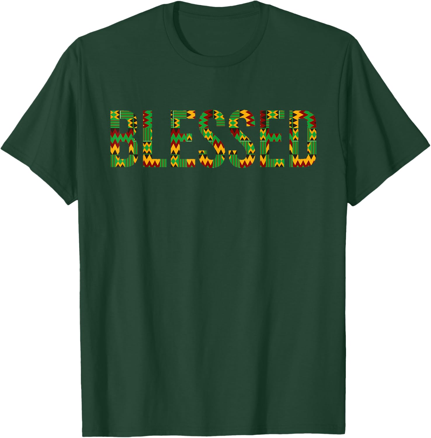 Cool Blessed Gift Her | Best Kente Women Cloth Lover T-Shirt - T-Shirt | Forest