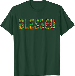 Cool Blessed Gift Her | Best Kente Women Cloth Lover T-Shirt - T-Shirt | Forest