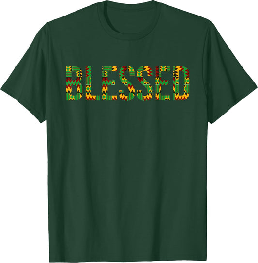 Cool Blessed Gift Her | Best Kente Women Cloth Lover T-Shirt - T-Shirt | Forest