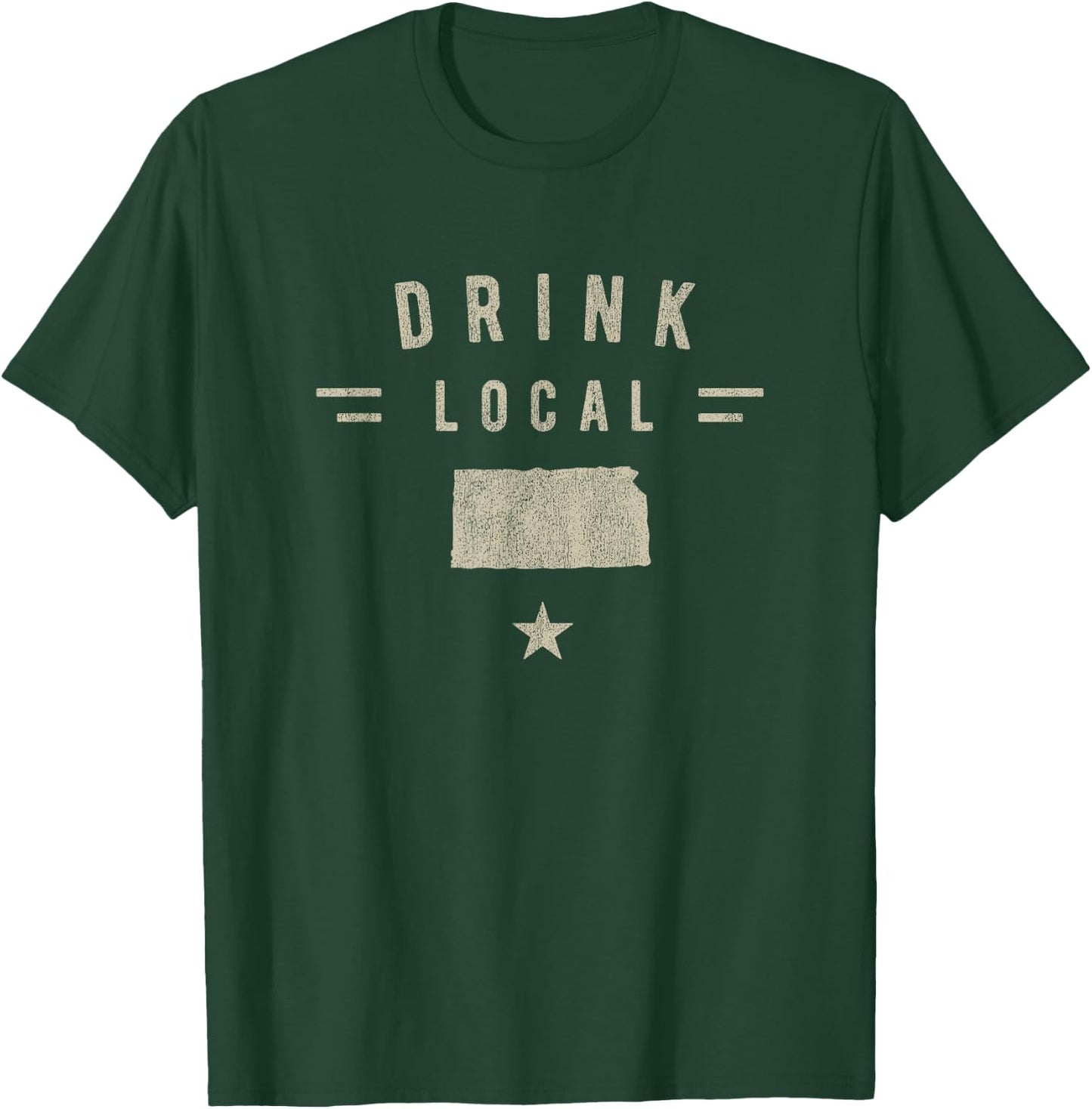 Drink Local Kansas Craft Beer Lover's T-Shirt - T-Shirt | Forest