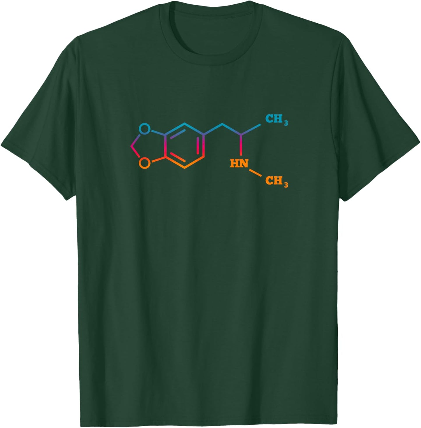 MDMA Ecstasy Techno Chemical Molecule Funny EDM Rave Party T-Shirt - T-Shirt | Forest