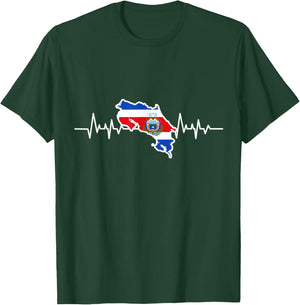 Heartbeat Croatian Flag Gift Croatia T-Shirt - T-Shirt | Forest