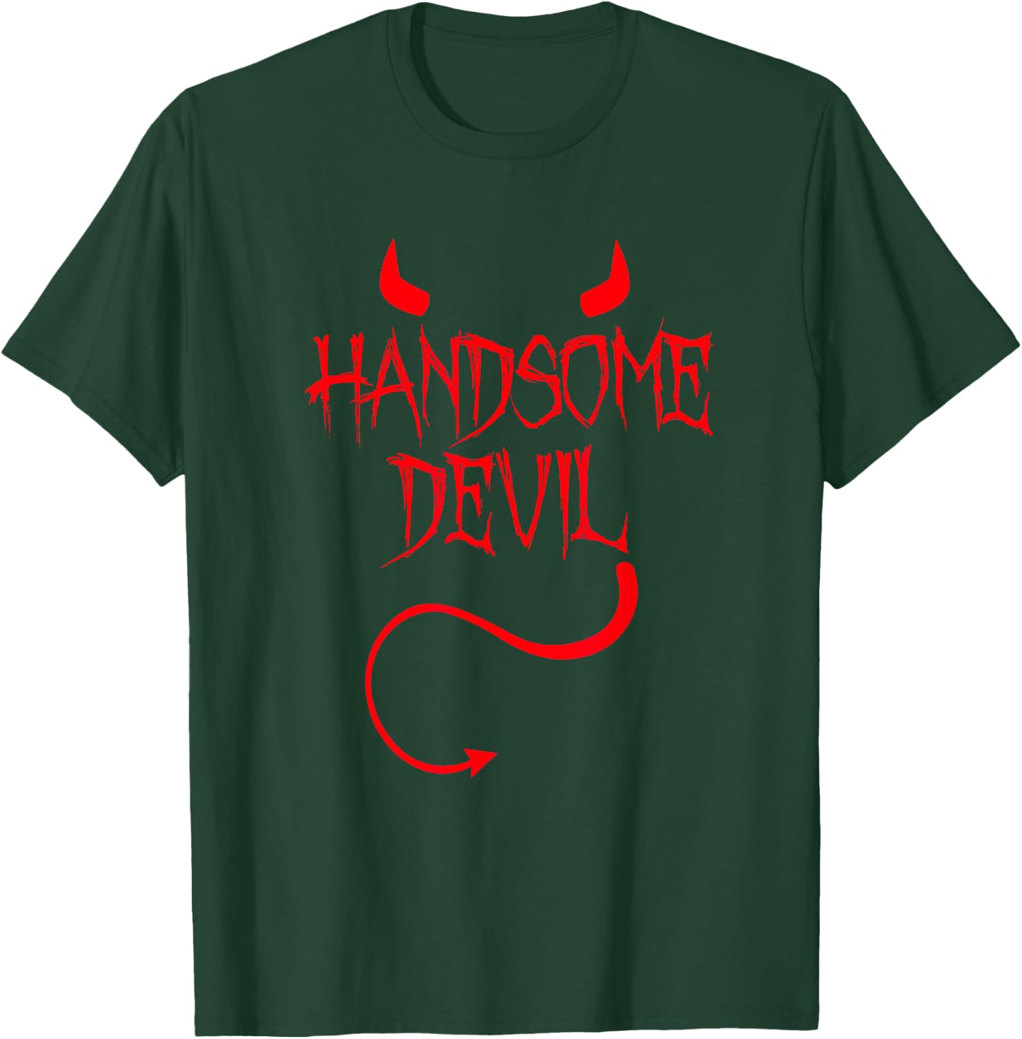 Handsome Devil Easy Halloween Costume Funny Demon T-Shirt - T-Shirt | Forest