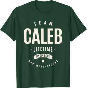 Team Caleb Lifetime Member Funny Name Caleb T-Shirt - T-Shirt | Forest