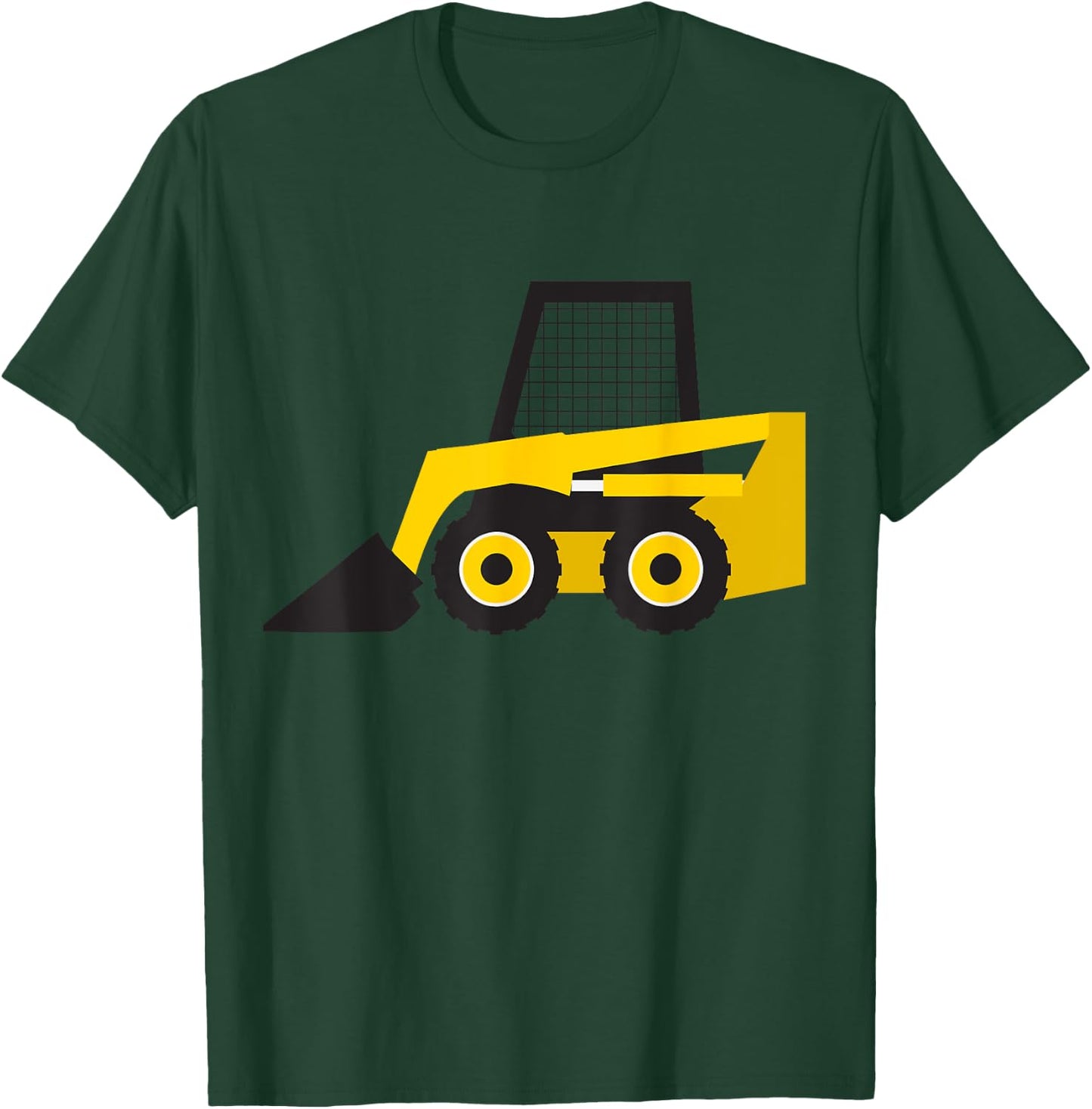 Little Worker Construction Skid Steer Loader Tractor T-Shirt - T-Shirt | Forest