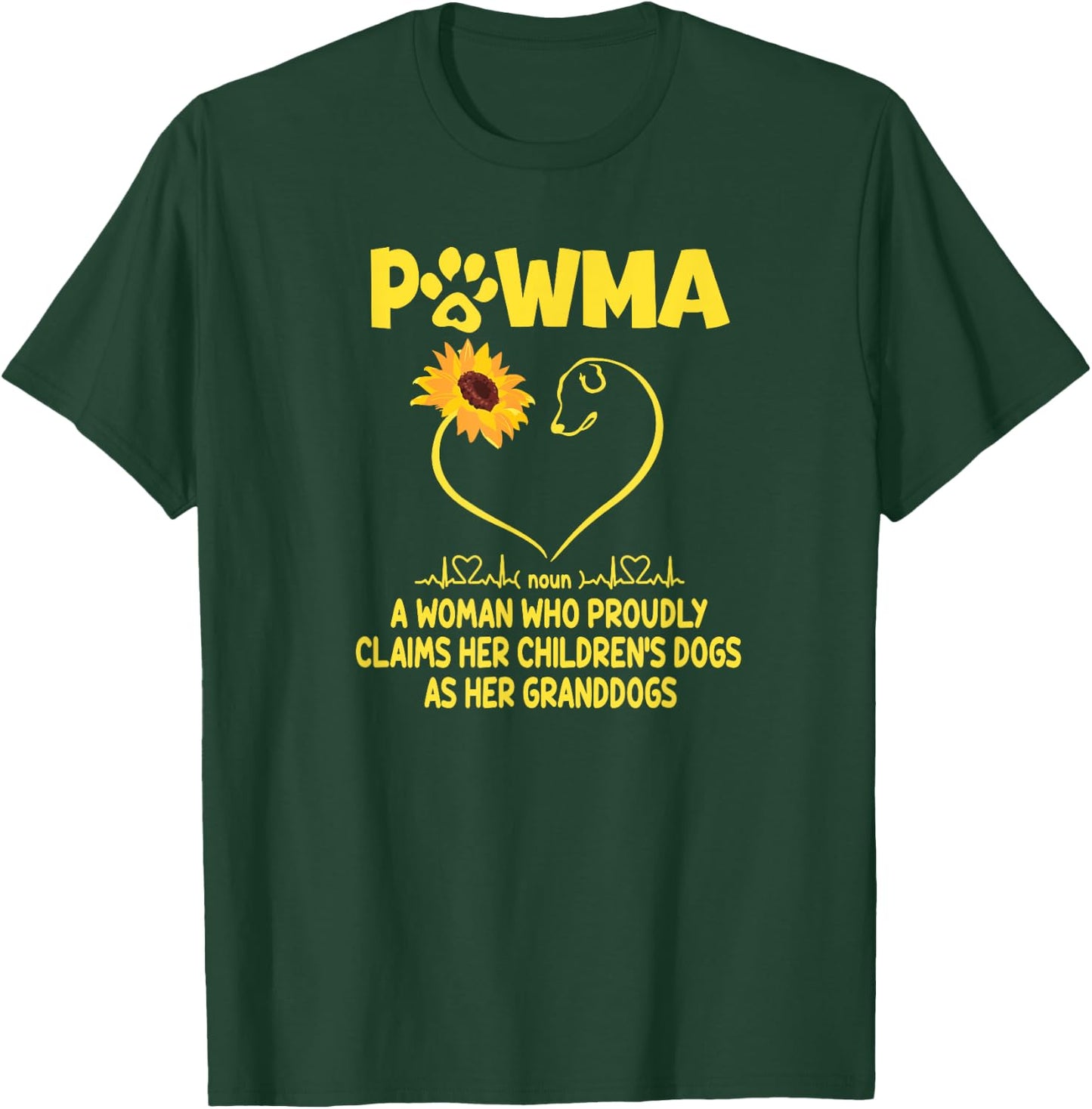 Pawma Definition Grandma Paw Mama Gift Funny For Dog Lovers Men Women T-Shirt - T-Shirt | Forest