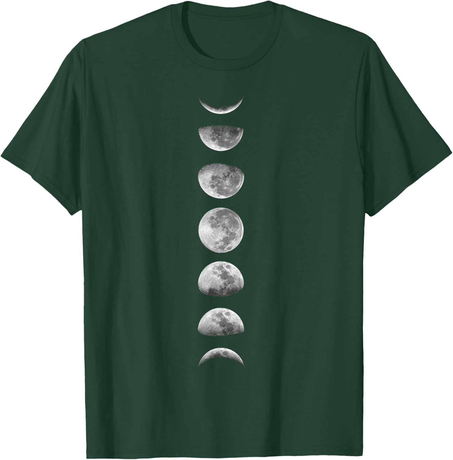 Moon Phases Lunar Calendar Astronomy Binoculars Aesthetic T-Shirt - T-Shirt | Forest