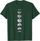 Moon Phases Lunar Calendar Astronomy Binoculars Aesthetic T-Shirt - T-Shirt | Forest