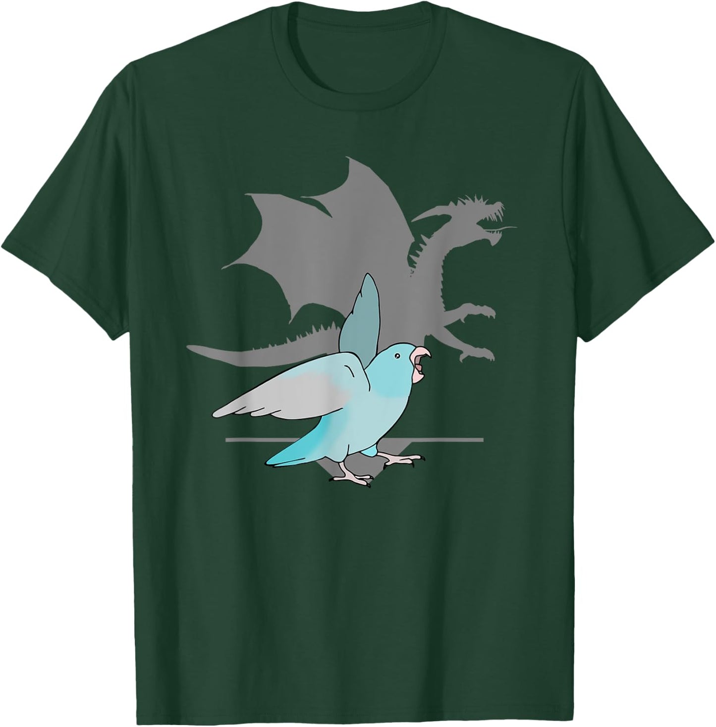 Blue Pacific Parrotlet with Dragon Shadow Birb memes Parrot T-Shirt - T-Shirt | Forest