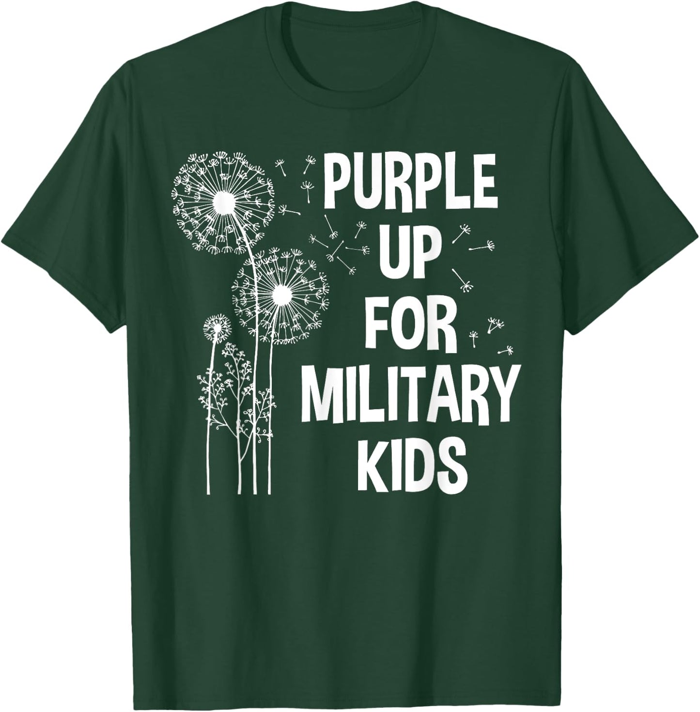 Purple Up for Military Kids - Month of the Military Child T-Shirt - T-Shirt | Forest