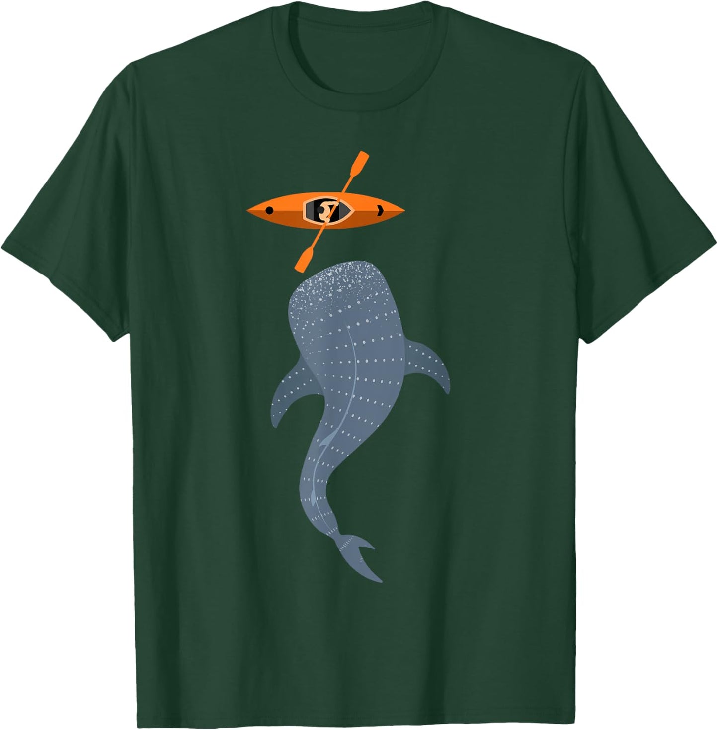 Kayak Whale Sea Kayaking Outdoor Adventurer Athletic Kayaker T-Shirt - T-Shirt | Forest