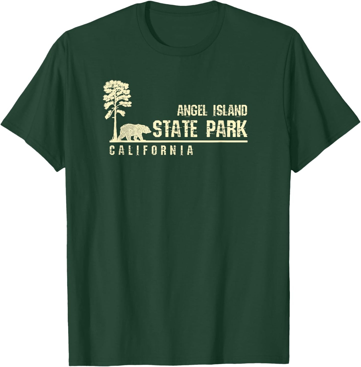 California Souvenir Gift Angel Island State Park T-Shirt - T-Shirt | Forest