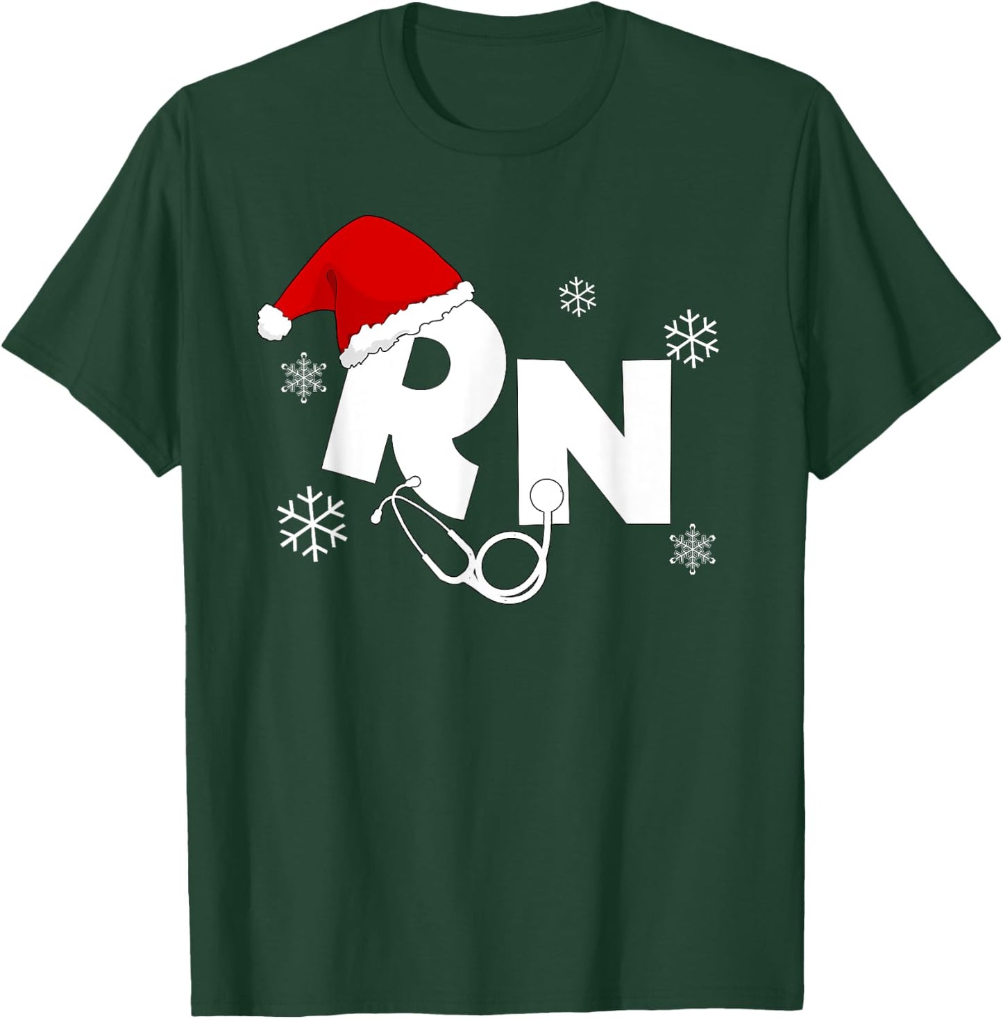 Registered Nurse Santa RN Christmas gifts for nurses T-Shirt - T-Shirt | Forest