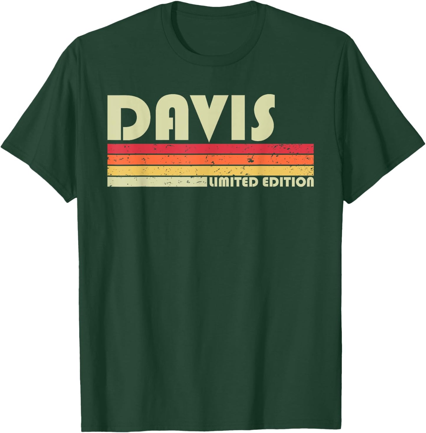 DAVIS Surname Funny Retro Vintage 80s 90s Birthday Reunion T-Shirt - T-Shirt | Forest