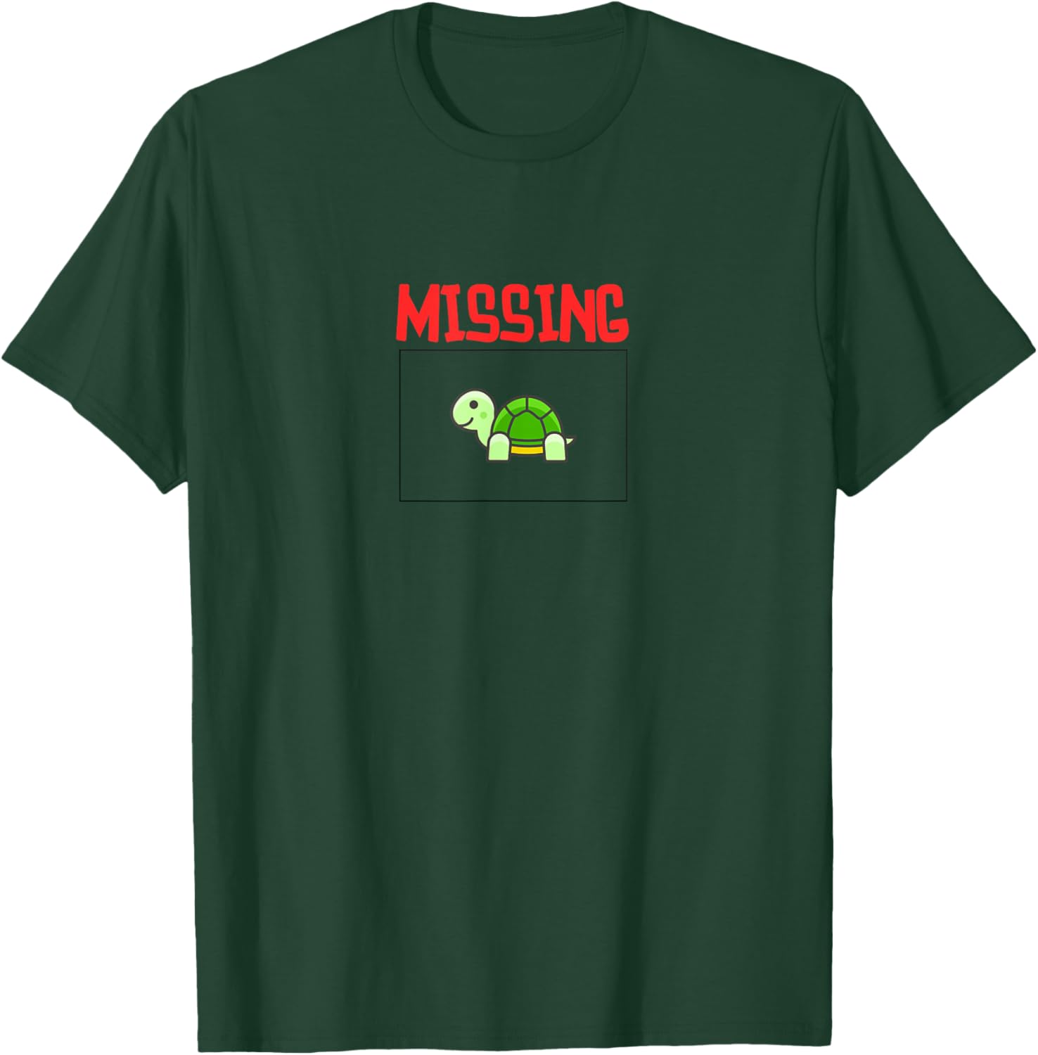 Missing Turtle Larry Cartoon T-Shirt - T-Shirt | Forest