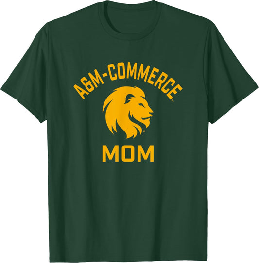 Texas A&M University-Commerce Lions Arched Mom T-Shirt - T-Shirt | Forest