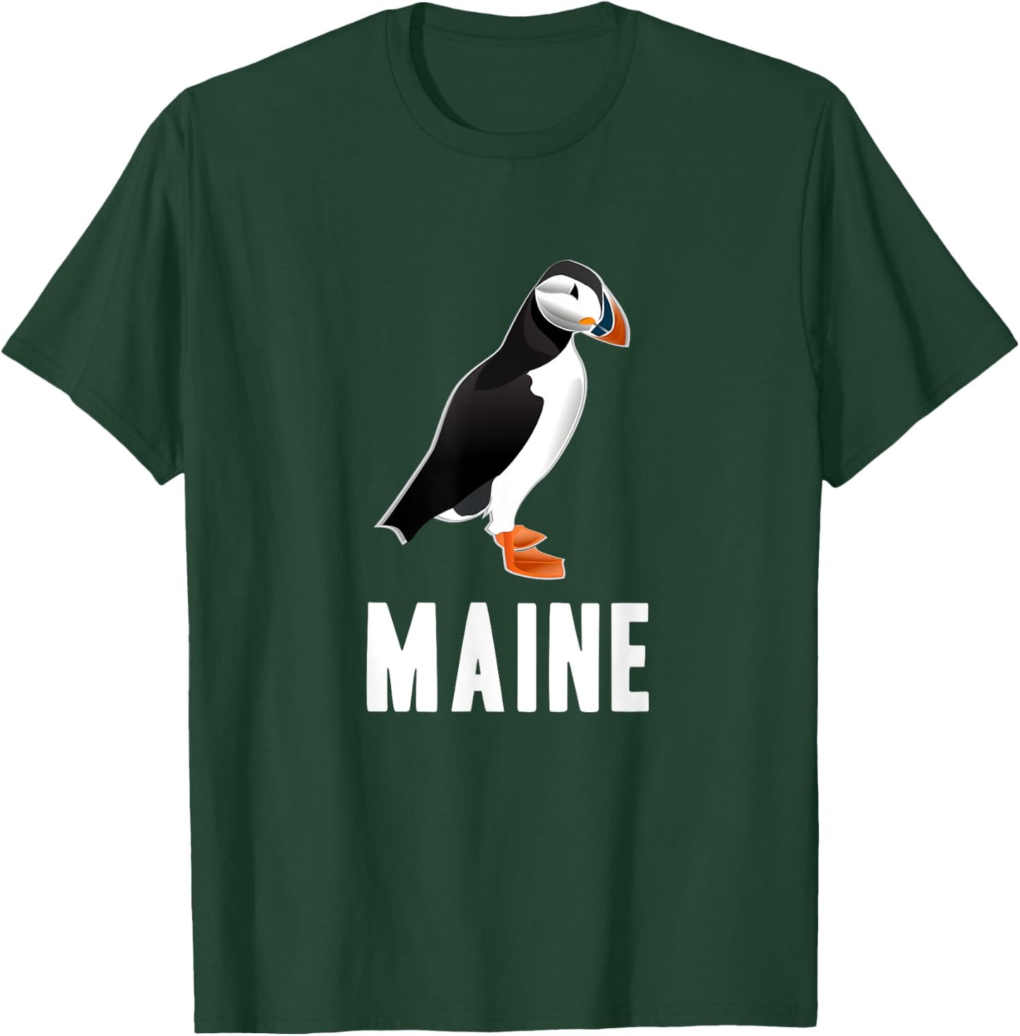 Puffin Bird Watching in Maine Souvenir Gift T-Shirt - T-Shirt | Forest