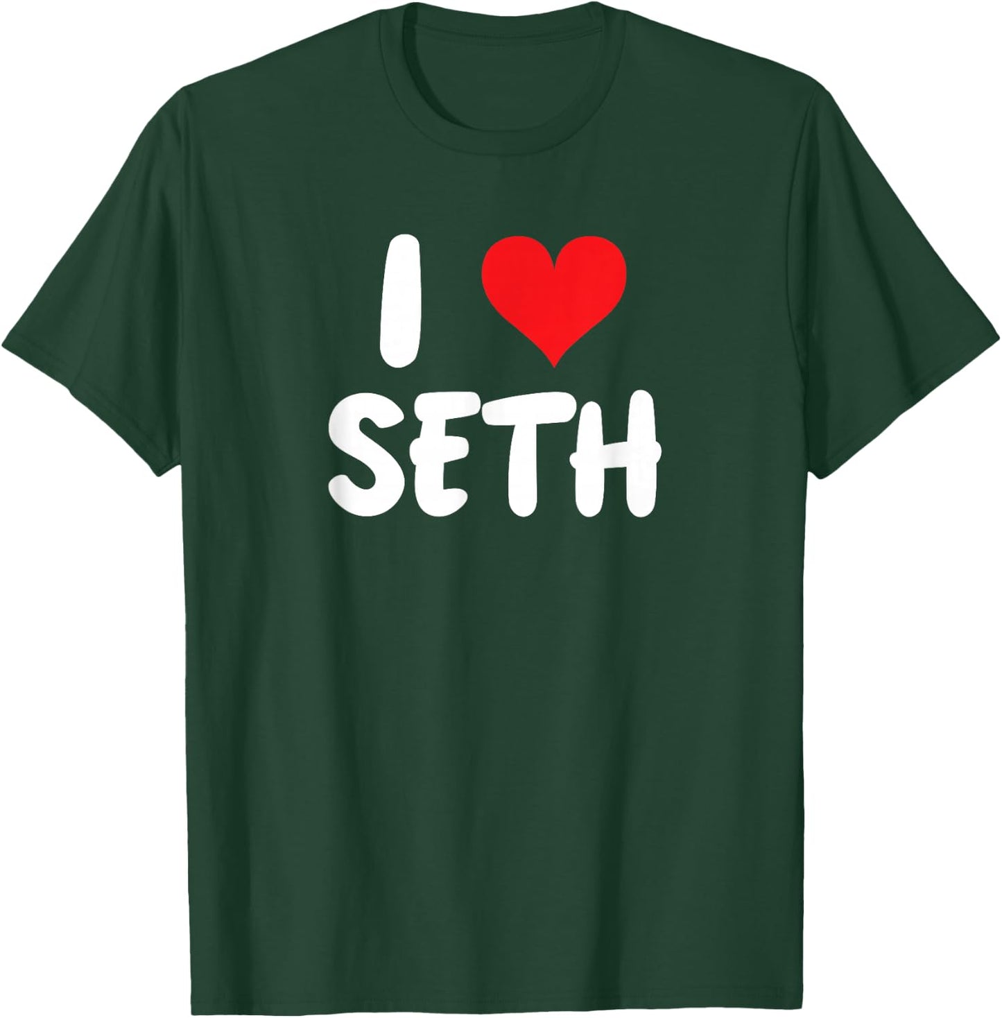 I Love Seth - Heart - Name T-Shirt - T-Shirt | Forest