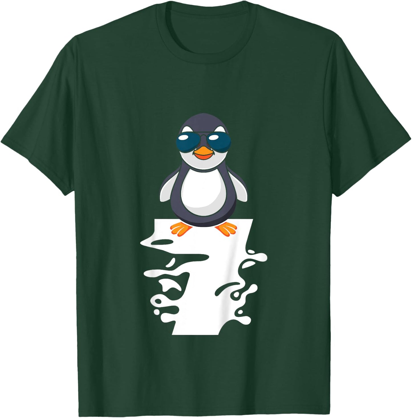 I Am Already 7 Years Old Penguin 7th Birthday T-Shirt - T-Shirt | Forest