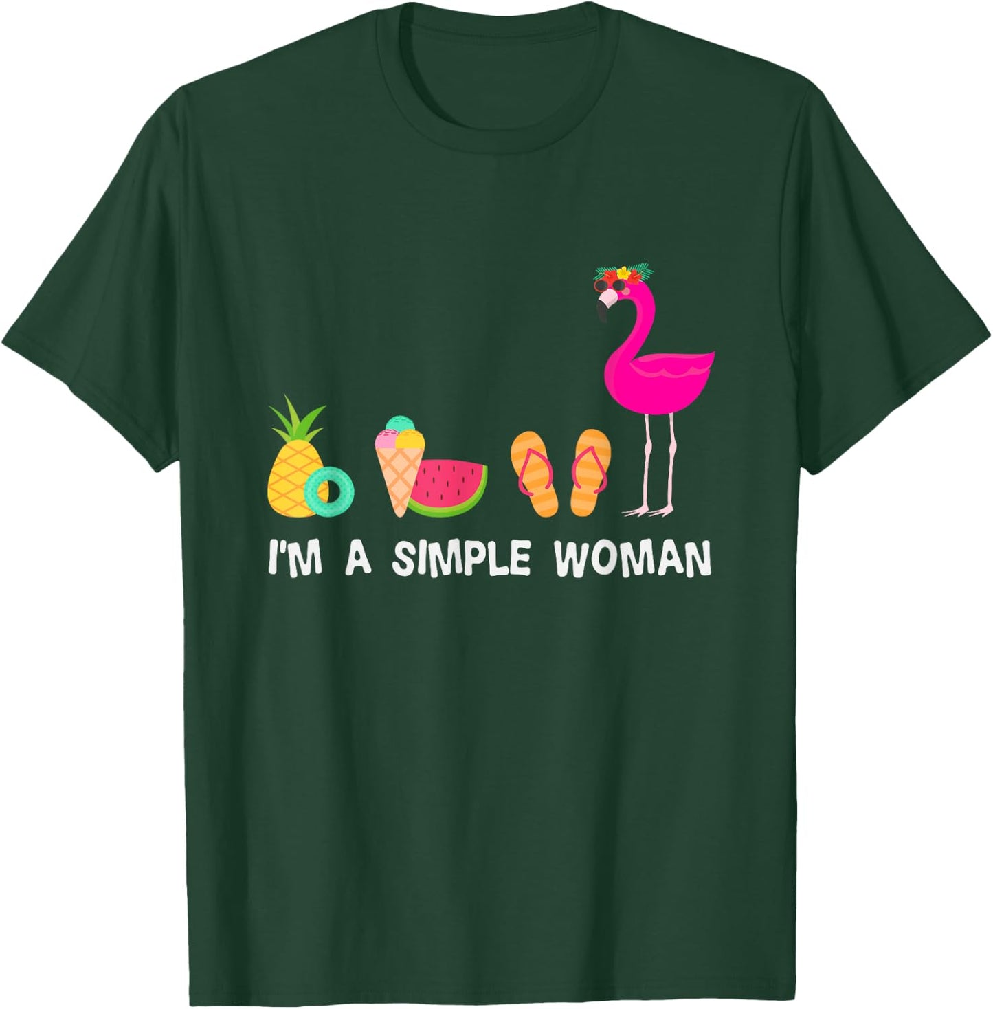 Im A Simple Woman Flamingo T-Shirt - T-Shirt | Forest