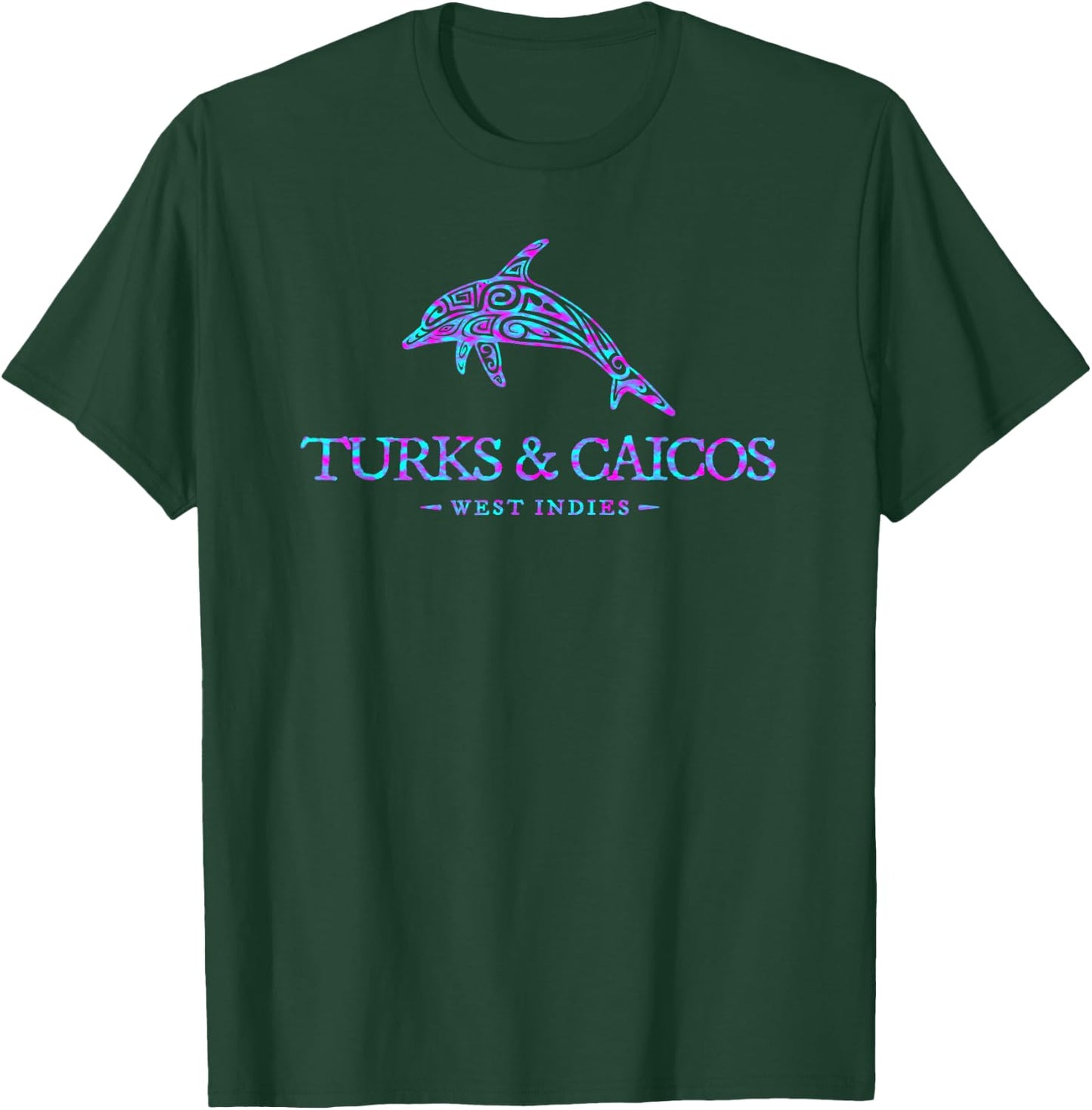 Turks and Caicos Islands Dolphin Boys Girls Toddler T-Shirt - T-Shirt | Forest