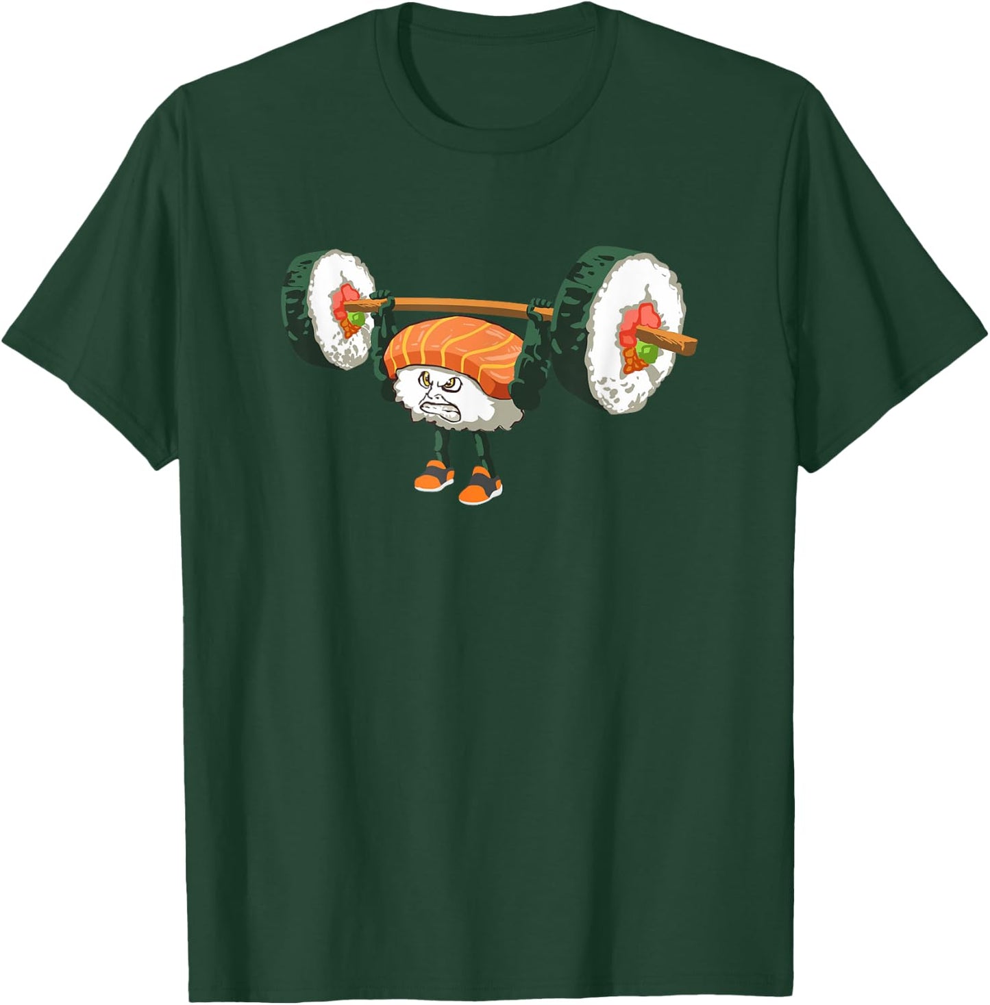 Funny Weightlifting Gift A Sushi Loving Weightlifter T-Shirt - T-Shirt | Forest