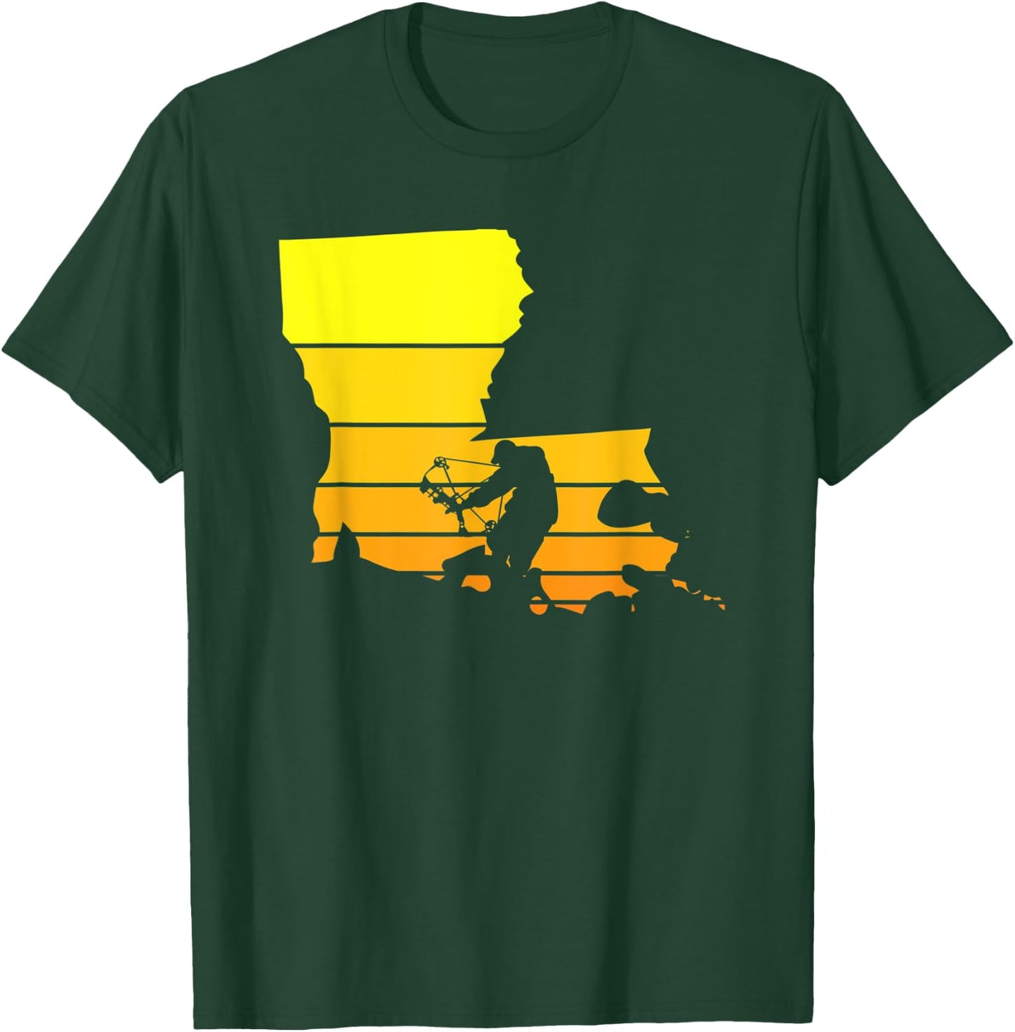 Sunset Bowhunter Louisiana T-Shirt - T-Shirt | Forest