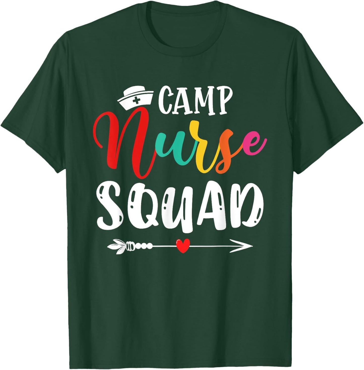 Cute Camp Nurse Squad Funny Nurses Matching T-Shirt - T-Shirt | Forest