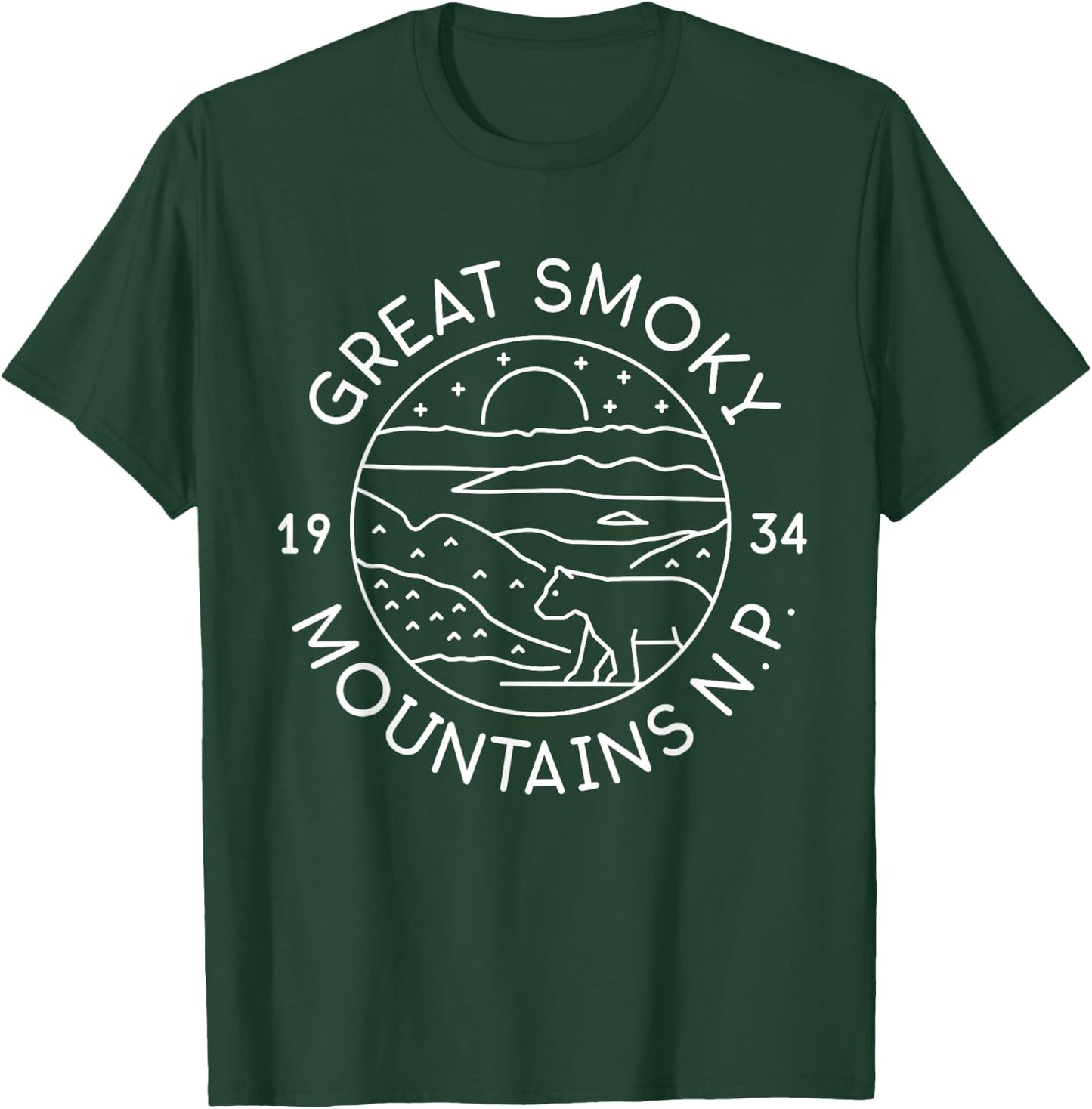 Great Smokey Mountains National Park 1934 Tennessee NC T-Shirt - T-Shirt | Forest