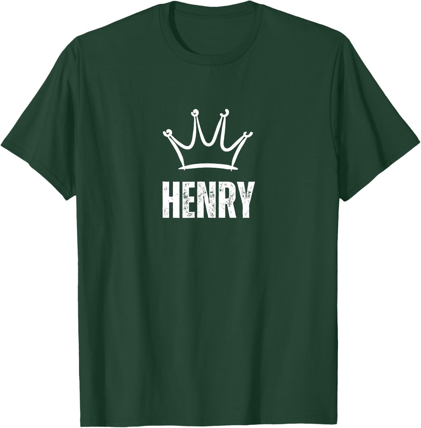 King Henry Crown - Custom First Name Birthday #1 Winner T-Shirt - T-Shirt | Forest