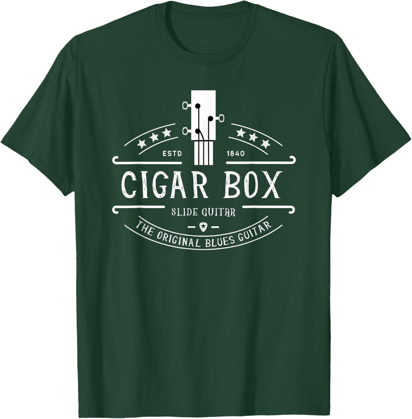 Cigar Box Slide Guitar The Original Blues Guitar T-Shirt - T-Shirt | Forest