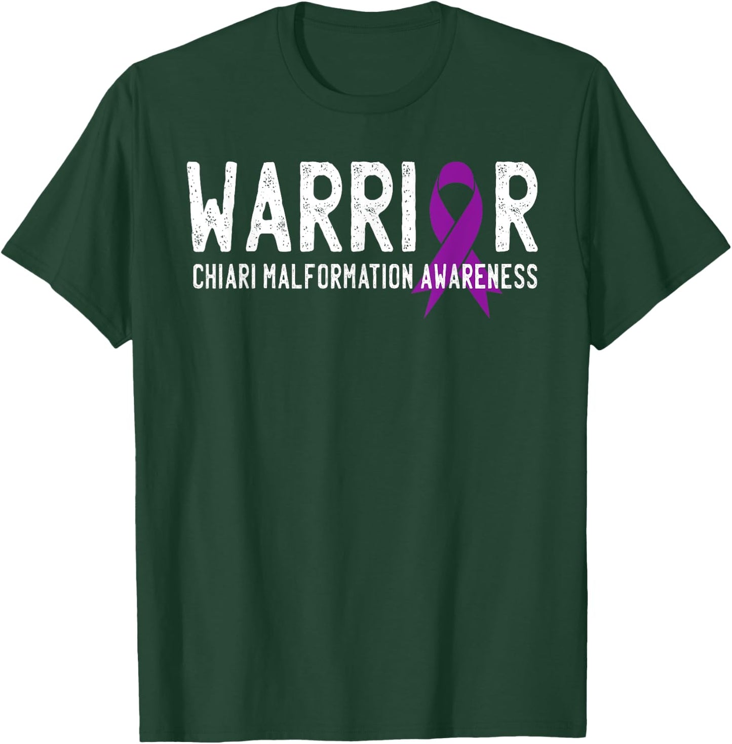 Warrior Chiari Malformation Awareness Purple Ribbon Fighter T-Shirt - T-Shirt | Forest
