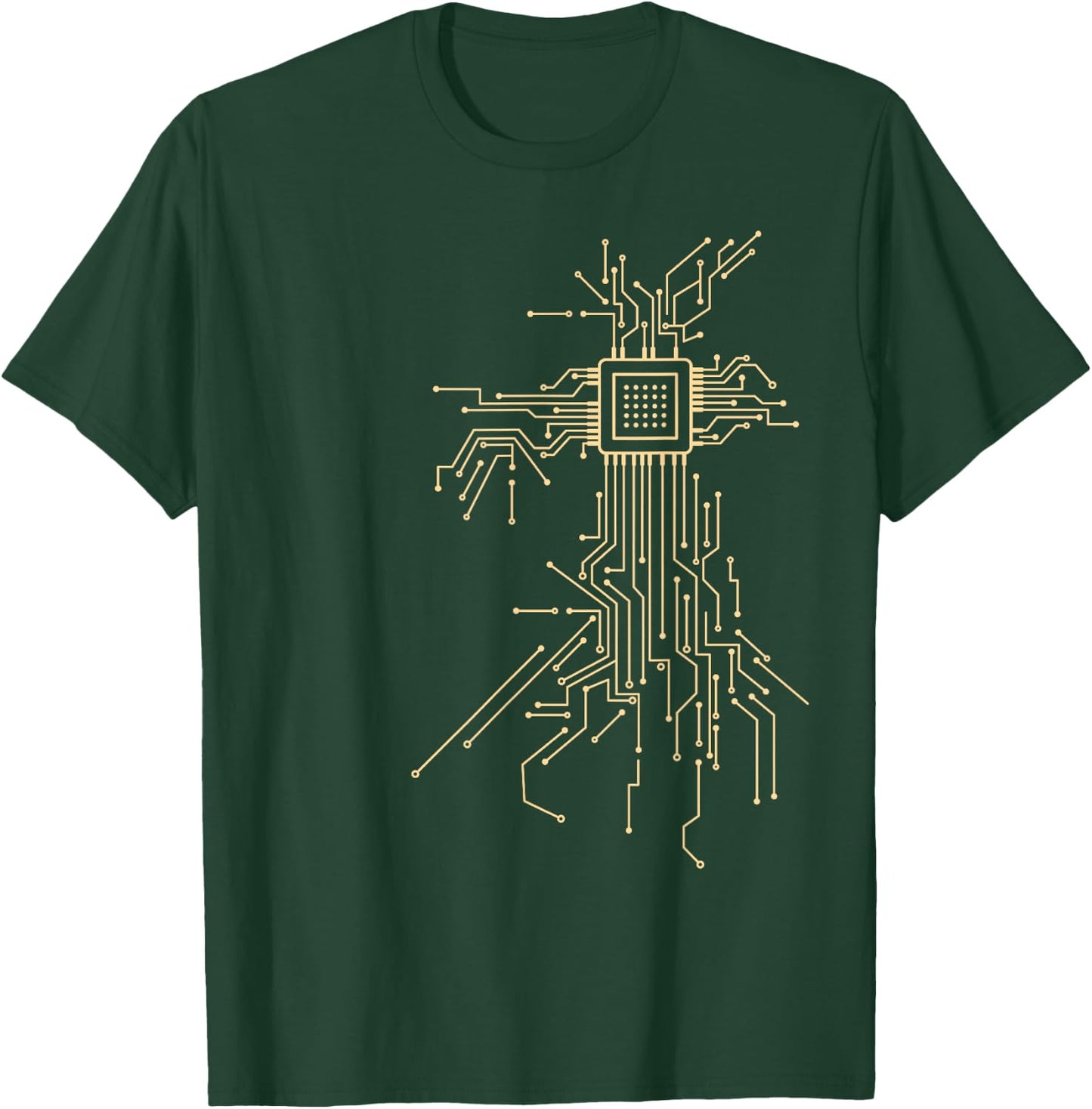 Processor Circuit Graphics Computer CPU Electronics IT Geek T-Shirt - T-Shirt | Forest