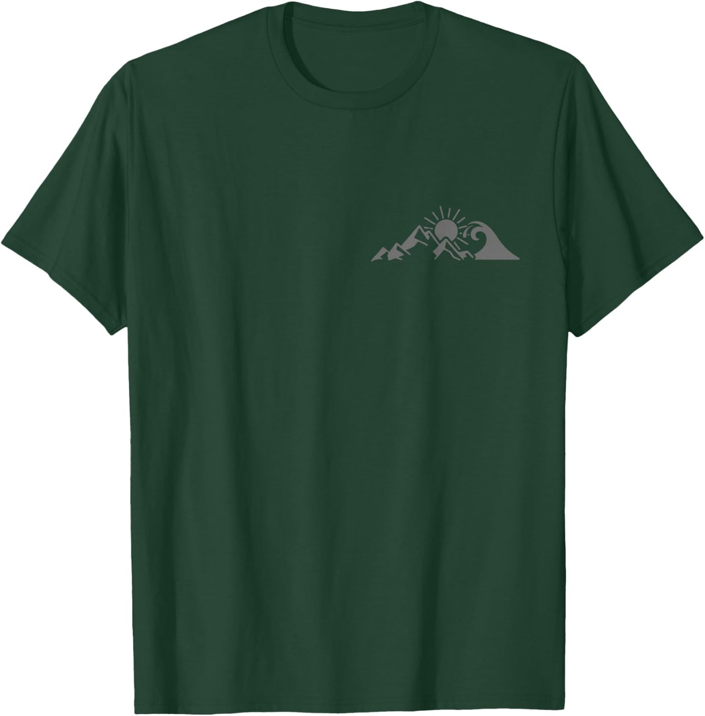 Mountains & Sea Hiking Surfer Climbing Hiker Nature Outdoor T-Shirt - T-Shirt | Forest