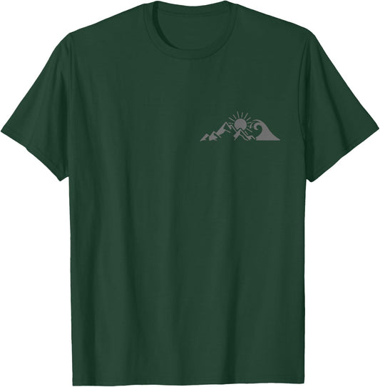 Mountains & Sea Hiking Surfer Climbing Hiker Nature Outdoor T-Shirt - T-Shirt | Forest