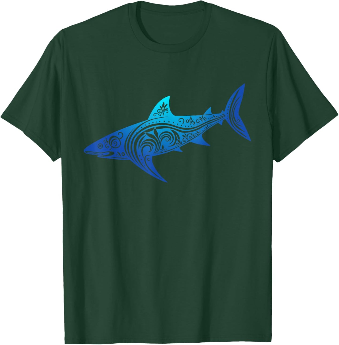 Hawaii Tribal Style Shark for Hawaiian beach lover Cool Women Kids T-Shirt - T-Shirt | Forest