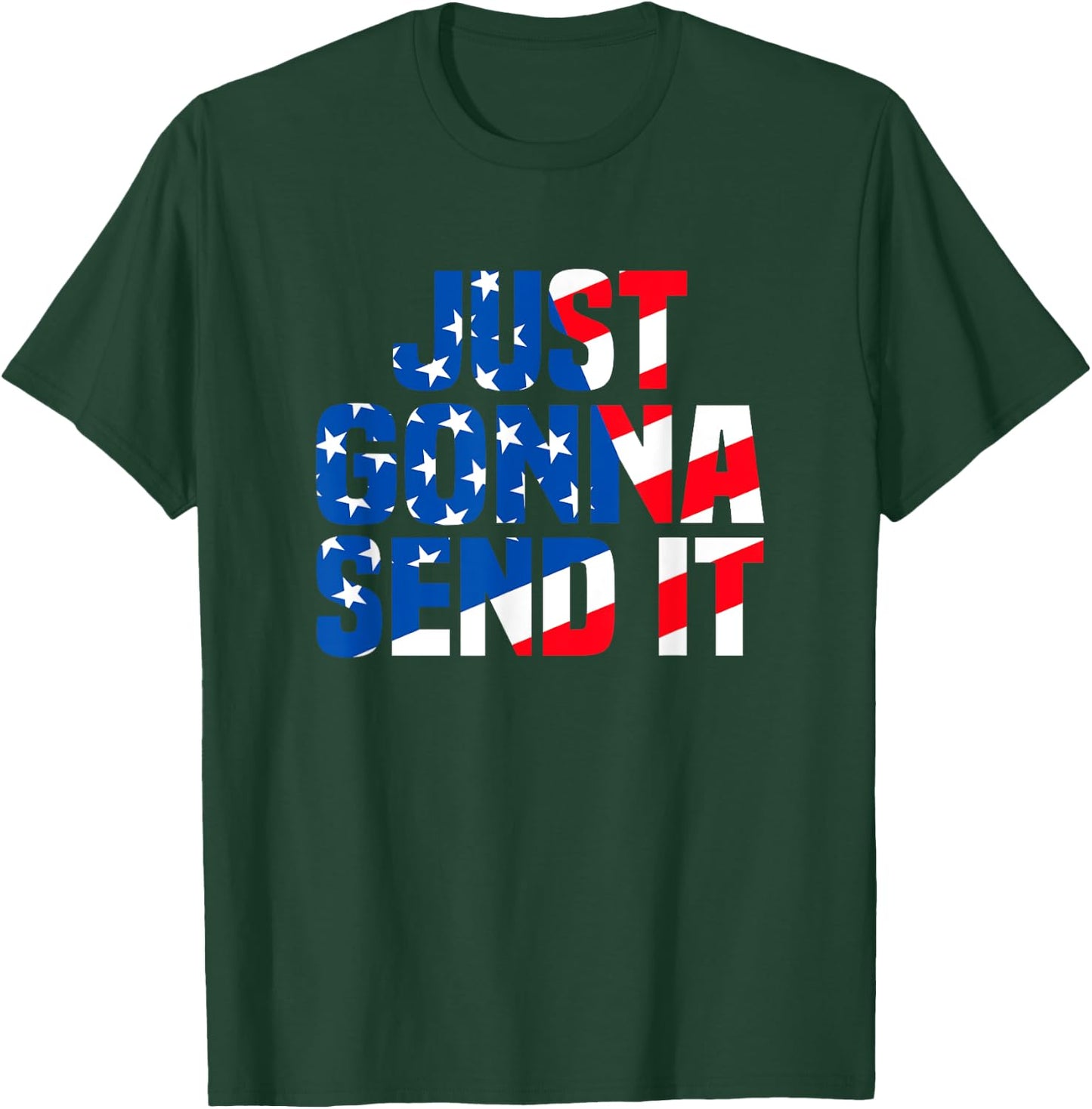 Motocross Racer Trail Rider Outdoor Just gonna send it T-Shirt - T-Shirt | Forest