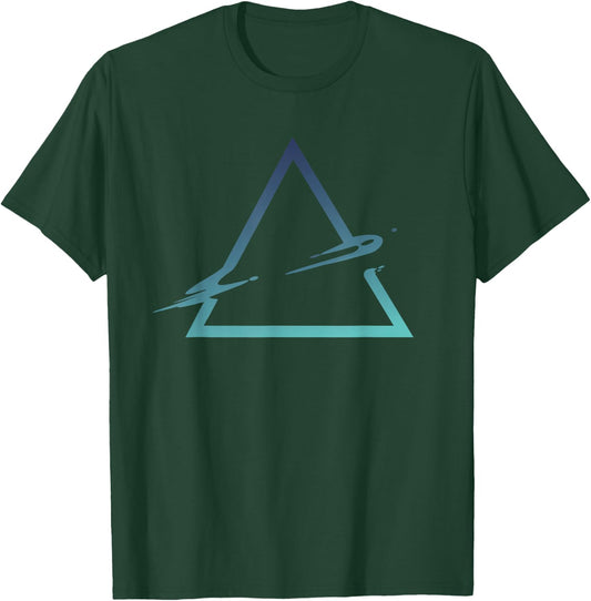 Triangle Geometric Gradient Artsy Geometry Abstract Art T-Shirt - T-Shirt | Forest