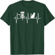 Disc Golf Shirt Funny Cat Lover Heartbeat Disc Golfer T-Shirt - T-Shirt | Forest