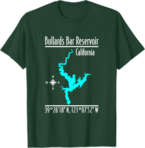 Modern Bullards Bar Reservoir - California T-Shirt - T-Shirt | Forest