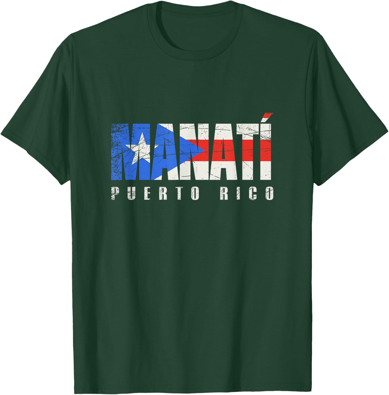 Puerto Rican flag Manatí Puerto Rico T-Shirt - T-Shirt | Forest