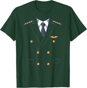 Easy Airline Pilot Costume Pilot Body Headless Pilot Costume T-Shirt - T-Shirt | Forest