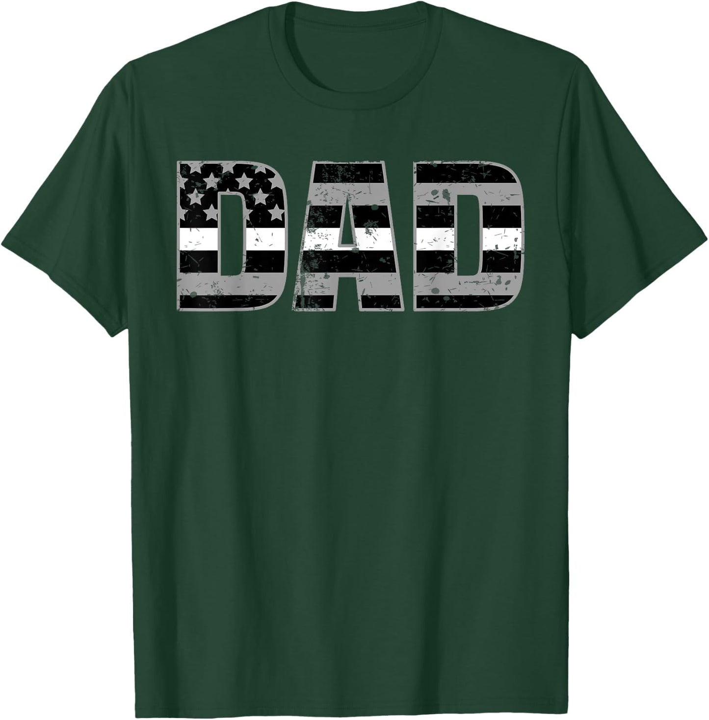 Ems Officer Dad Shirt Thin Line In White Daddy Father Shirt T-Shirt - T-Shirt | Forest