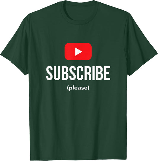 Subscribe Play Button Vlogger T-Shirt - T-Shirt | Forest