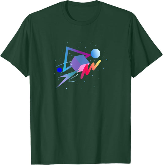 Colorful 80s 90s retro Geometric Pattern T-Shirt - T-Shirt | Forest